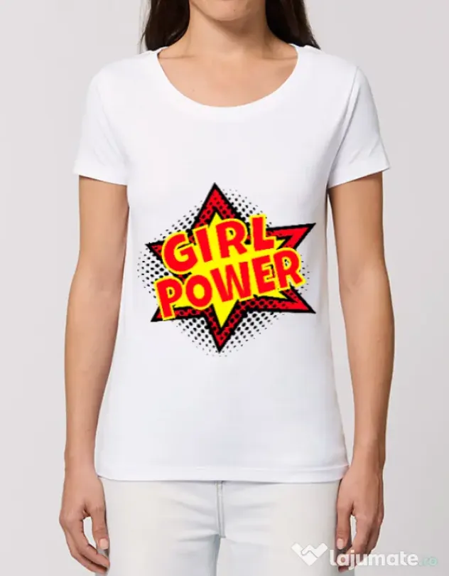 Tricou STANLEY STELLA dama Girl power Alb