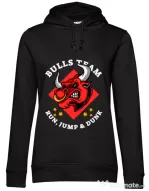 Hoodie dama cu gluga Run jump & dunk Negru