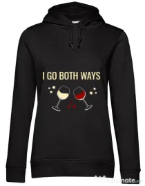 Hoodie dama cu gluga I go both ways Negru