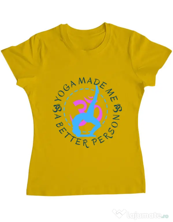 Tricou ADLER dama A better person Galben
