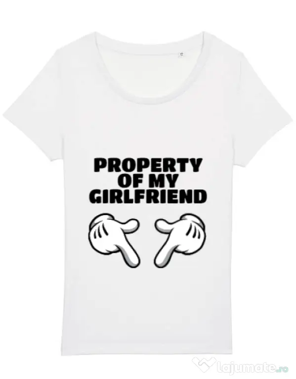 Tricou STANLEY STELLA dama Property of my girlfriend Alb