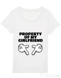 Tricou STANLEY STELLA dama Property of my girlfriend Alb
