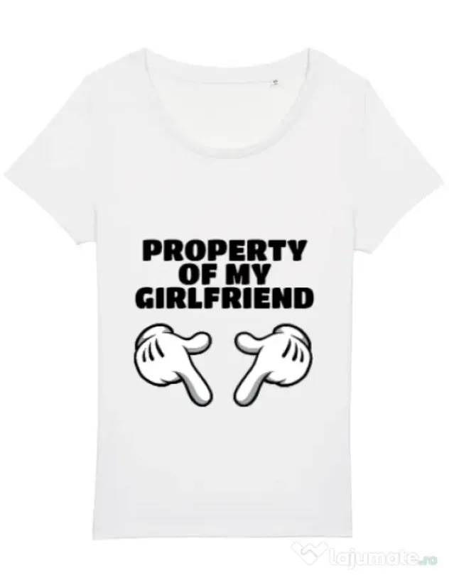 Tricou STANLEY STELLA dama Property of my girlfriend Alb