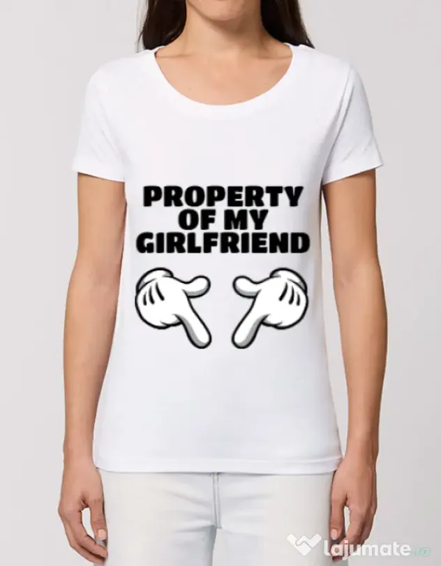 Tricou STANLEY STELLA dama Property of my girlfriend Alb