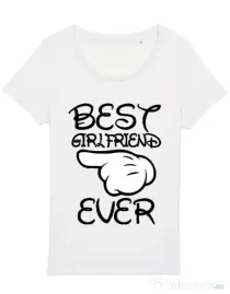 Tricou STANLEY STELLA dama Best girlfriend ever Alb