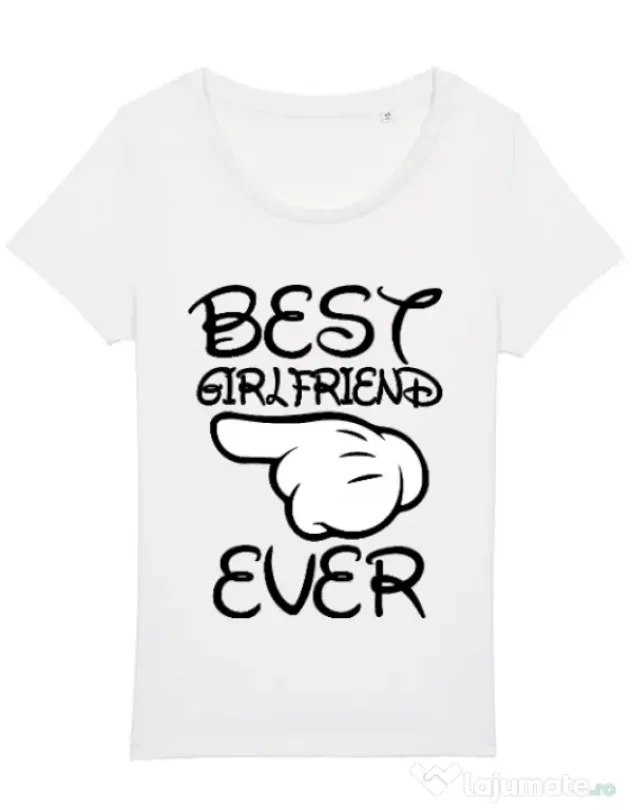 Tricou STANLEY STELLA dama Best girlfriend ever Alb