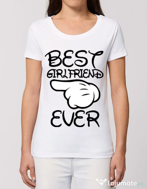 Tricou STANLEY STELLA dama Best girlfriend ever Alb