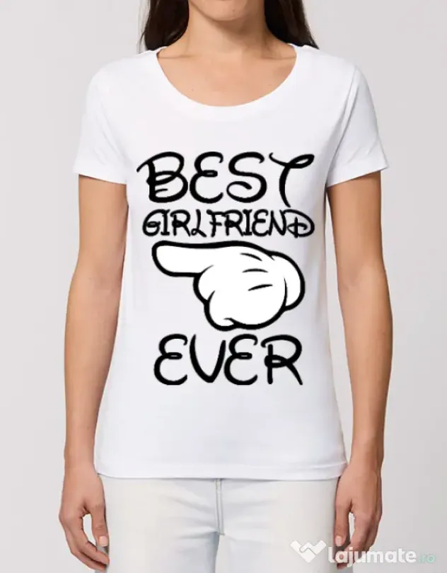 Tricou STANLEY STELLA dama Best girlfriend ever Alb