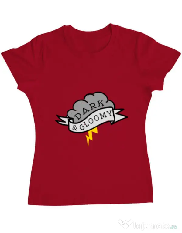 Tricou ADLER dama Dark and gloomy Rosu