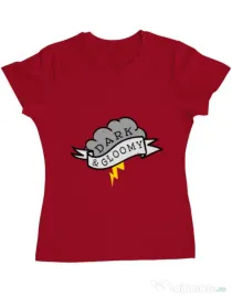 Tricou ADLER dama Dark and gloomy Rosu