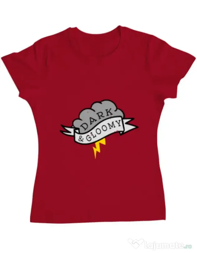 Tricou ADLER dama Dark and gloomy Rosu