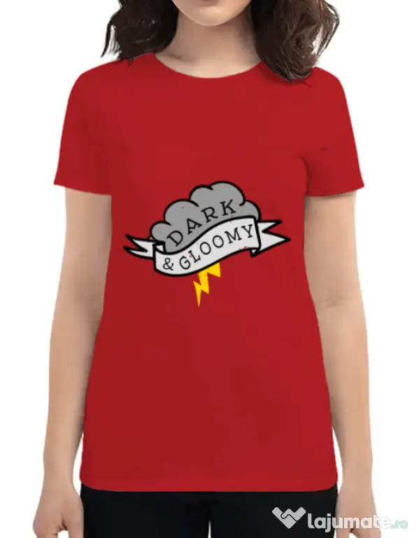 Tricou ADLER dama Dark and gloomy Rosu