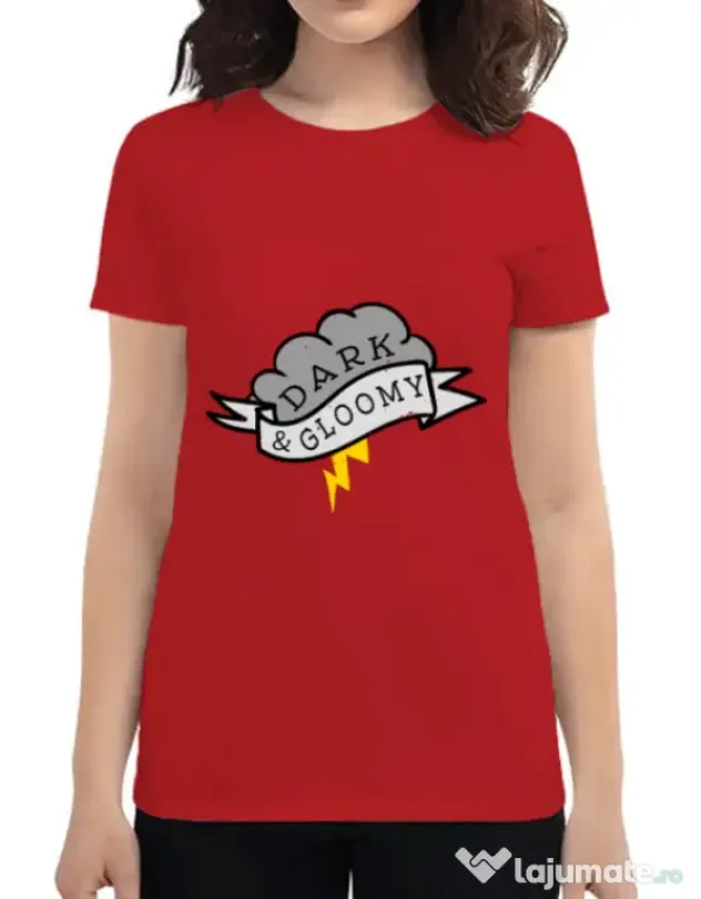 Tricou ADLER dama Dark and gloomy Rosu