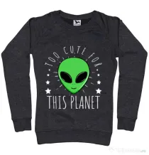 Bluza ADLER dama Too cute Negru melanj