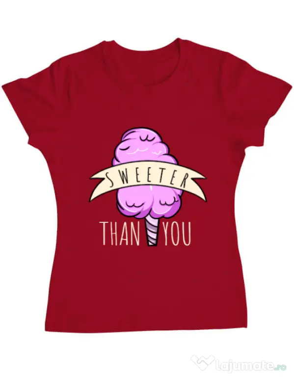 Tricou ADLER dama Sweeter than you Rosu