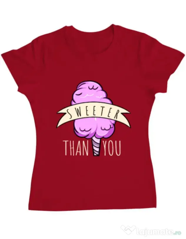 Tricou ADLER dama Sweeter than you Rosu