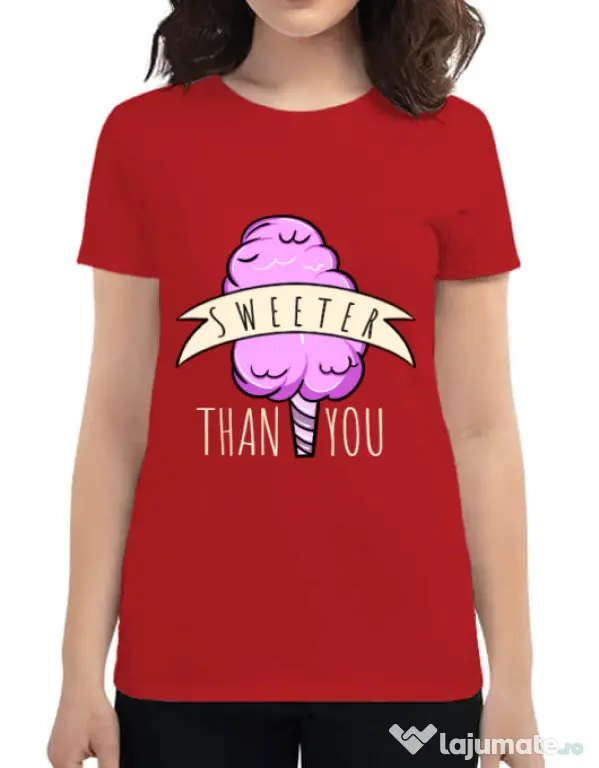 Tricou ADLER dama Sweeter than you Rosu
