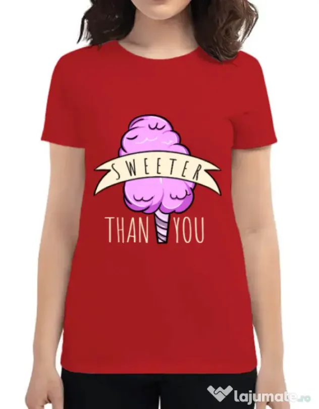 Tricou ADLER dama Sweeter than you Rosu