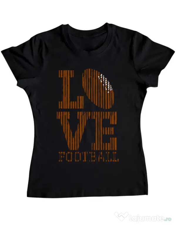 Tricou ADLER dama Love football Negru