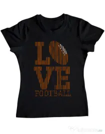 Tricou ADLER dama Love football Negru