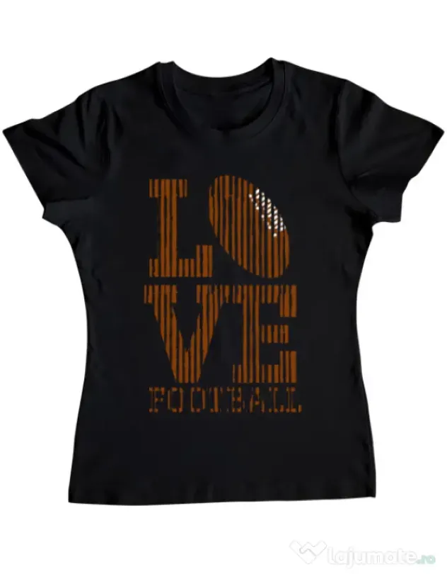 Tricou ADLER dama Love football Negru