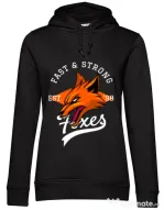Hoodie dama cu gluga Fast and strong Negru