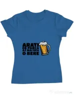 Tricou ADLER dama As mai bea o bere Albastru azuriu