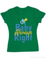 Tricou ADLER dama Baby always right Verde mediu