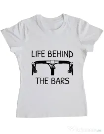Tricou ADLER dama Life behind the bars Alb