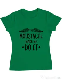 Tricou ADLER dama The moustache Verde mediu
