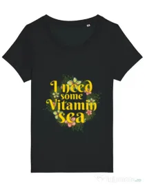 Tricou STANLEY STELLA dama I need some vitamin sea Negru