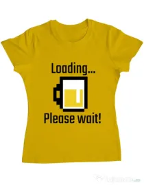 Tricou ADLER dama Beer loading Galben