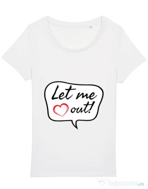 Tricou STANLEY STELLA dama Let me out Alb
