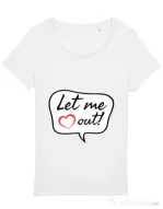 Tricou STANLEY STELLA dama Let me out Alb
