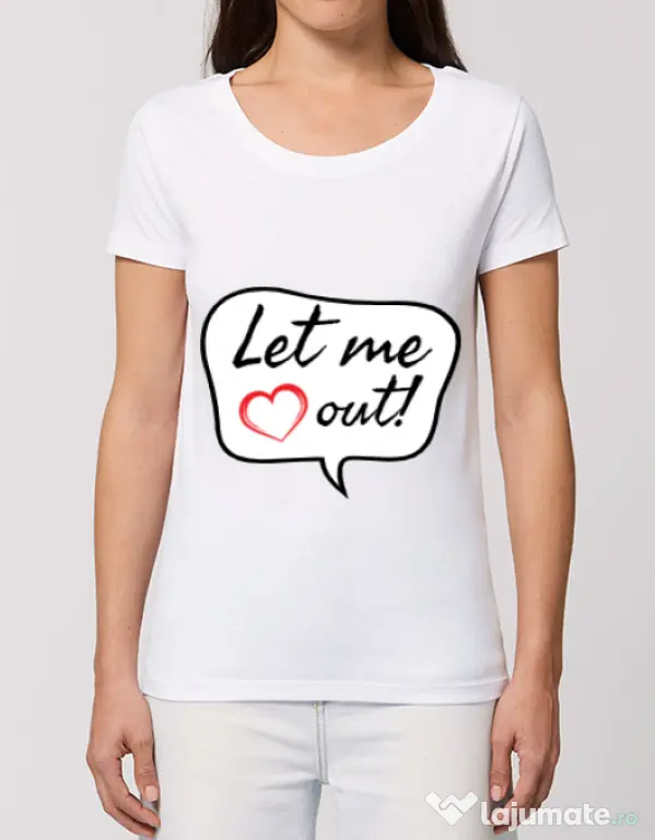 Tricou STANLEY STELLA dama Let me out Alb