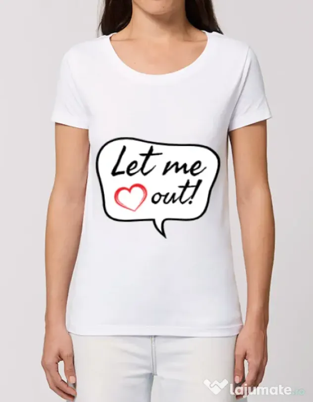 Tricou STANLEY STELLA dama Let me out Alb