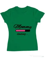 Tricou ADLER dama Mommy loading Verde mediu