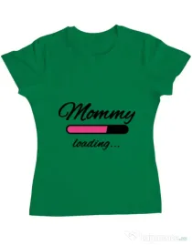 Tricou ADLER dama Mommy loading Verde mediu