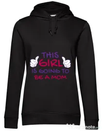 Hoodie dama cu gluga Future Mom Negru