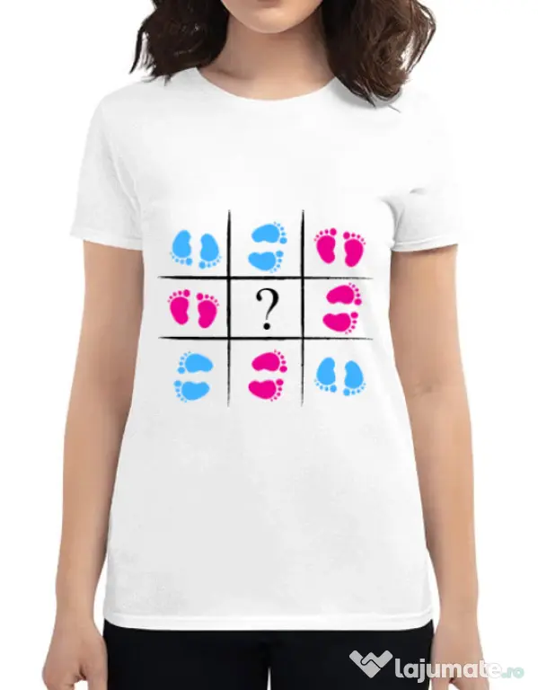 Tricou ADLER dama Baby Steps Alb