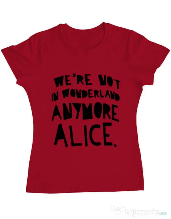 Tricou ADLER dama Not in wonderland Rosu