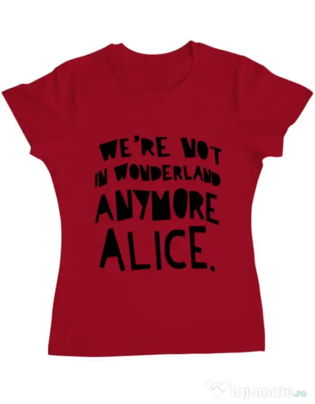 Tricou ADLER dama Not in wonderland Rosu