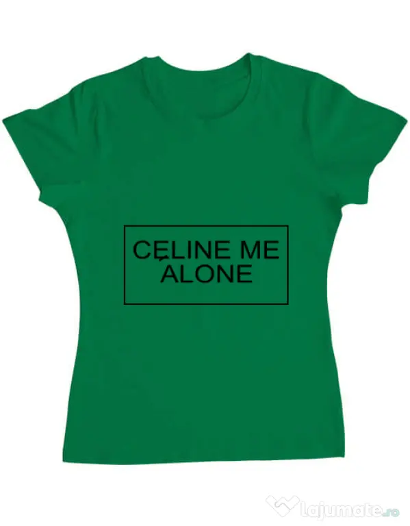 Tricou ADLER dama Celine me alone Verde mediu