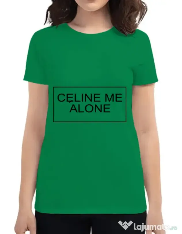 Tricou ADLER dama Celine me alone Verde mediu