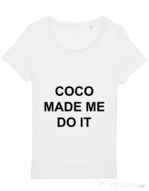 Tricou STANLEY STELLA dama Coco made me do it Alb