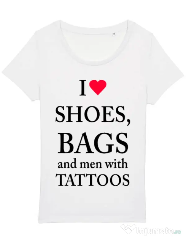 Tricou STANLEY STELLA dama I love shoes Alb