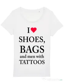 Tricou STANLEY STELLA dama I love shoes Alb