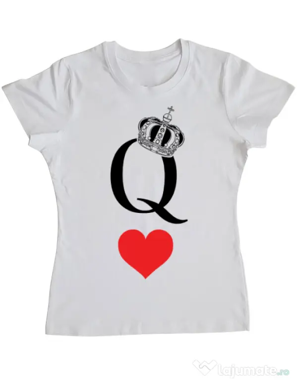 Tricou ADLER dama Fancy queen Alb