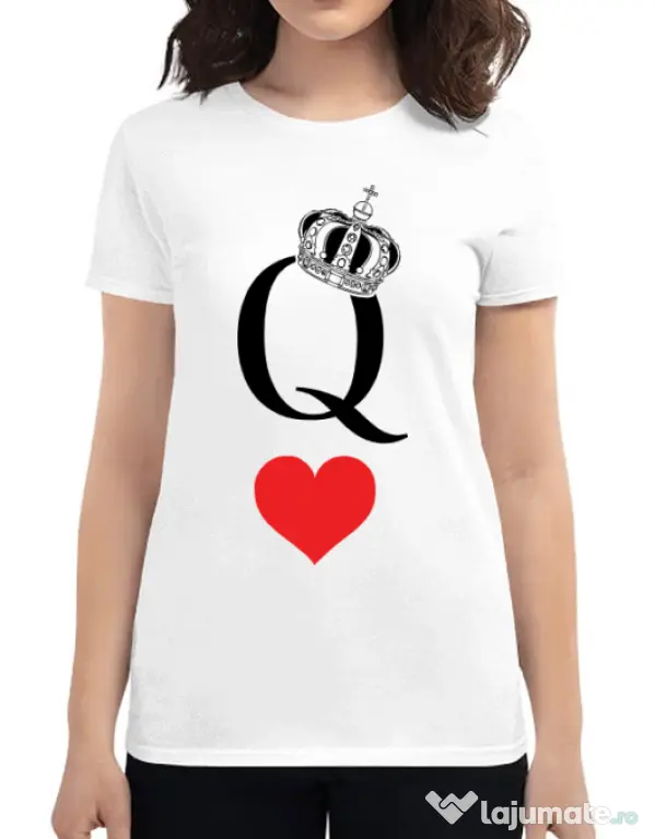 Tricou ADLER dama Fancy queen Alb