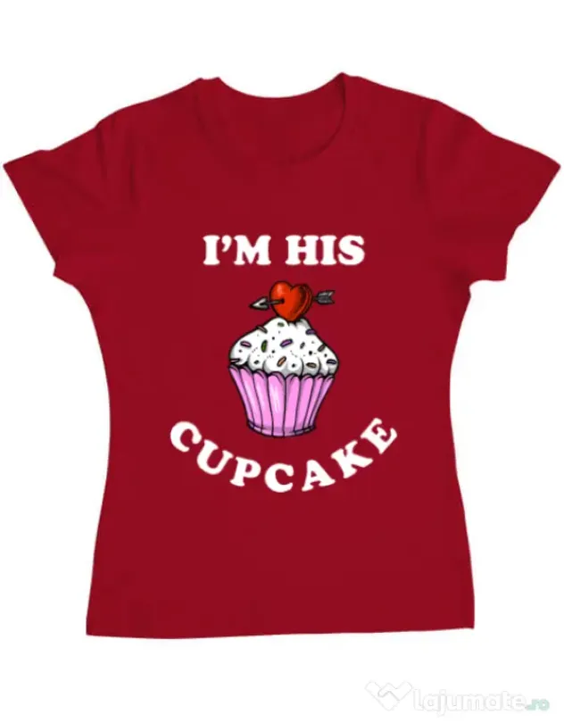 Tricou ADLER dama His cupcake Rosu